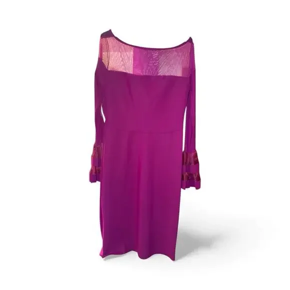Chiara Boni Rich Purple Long Sleeve Dress
